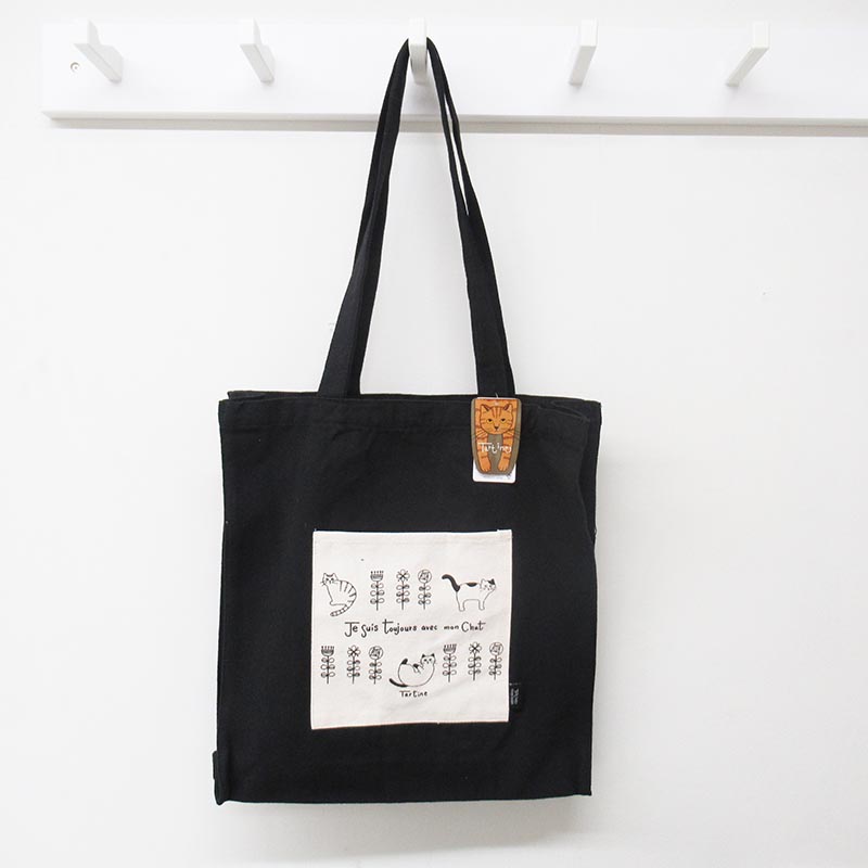 タルティーヌ  キャンパストートバッグ/ ブラックB